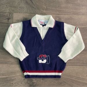 Vintage Wee Folks Size 4 Toddler Acrylic Cheerleader Sweater